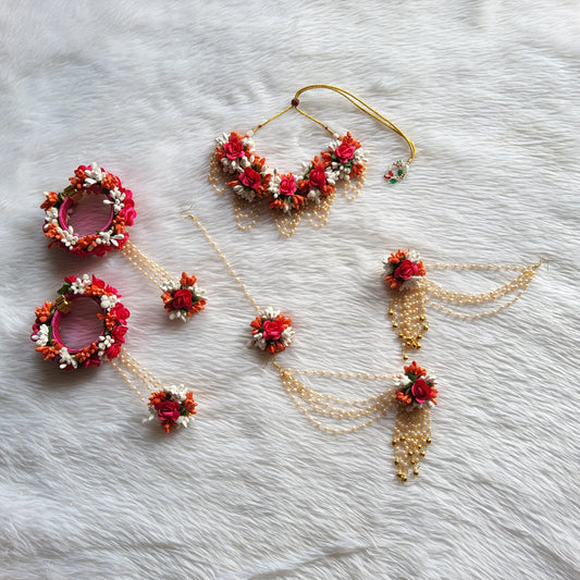 Vibrant Multicolor Floral Bridal Jewelry Set