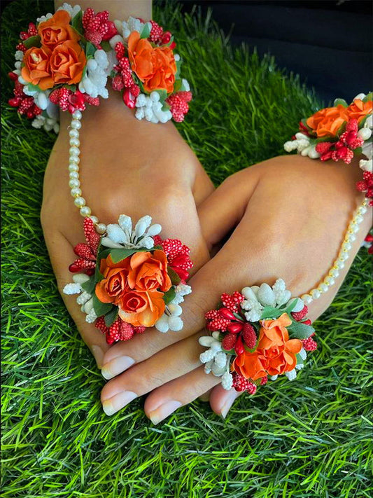 Beautiful Floral HathPhool Design for Bride - Saubhagyavati.in