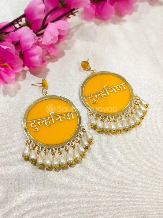 Buy Customized Dulhaniya Earrings With Pearls - Saubhagyavati.in