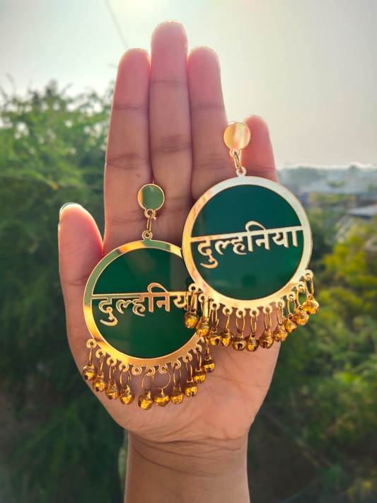 Dulhaniya Earrings for Haldi, Mehndi in All Colors - Saubhagyavati.in