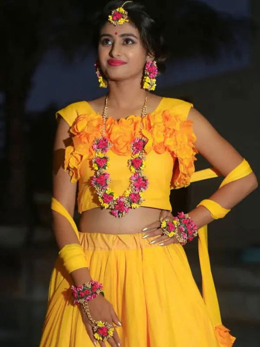 Floral Jewellery for Haldi - Saubhagyavati.in