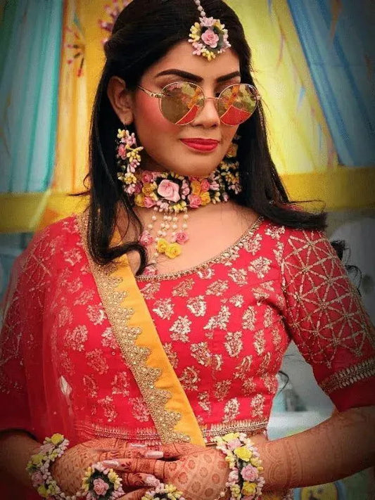 Flower Jewellery for Haldi | Make Your Haldi Memorable - Saubhagyavati.in