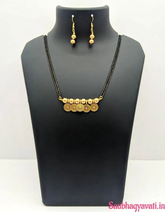 Golden Beads Fancy Mangalsutra - Saubhagyavati.in