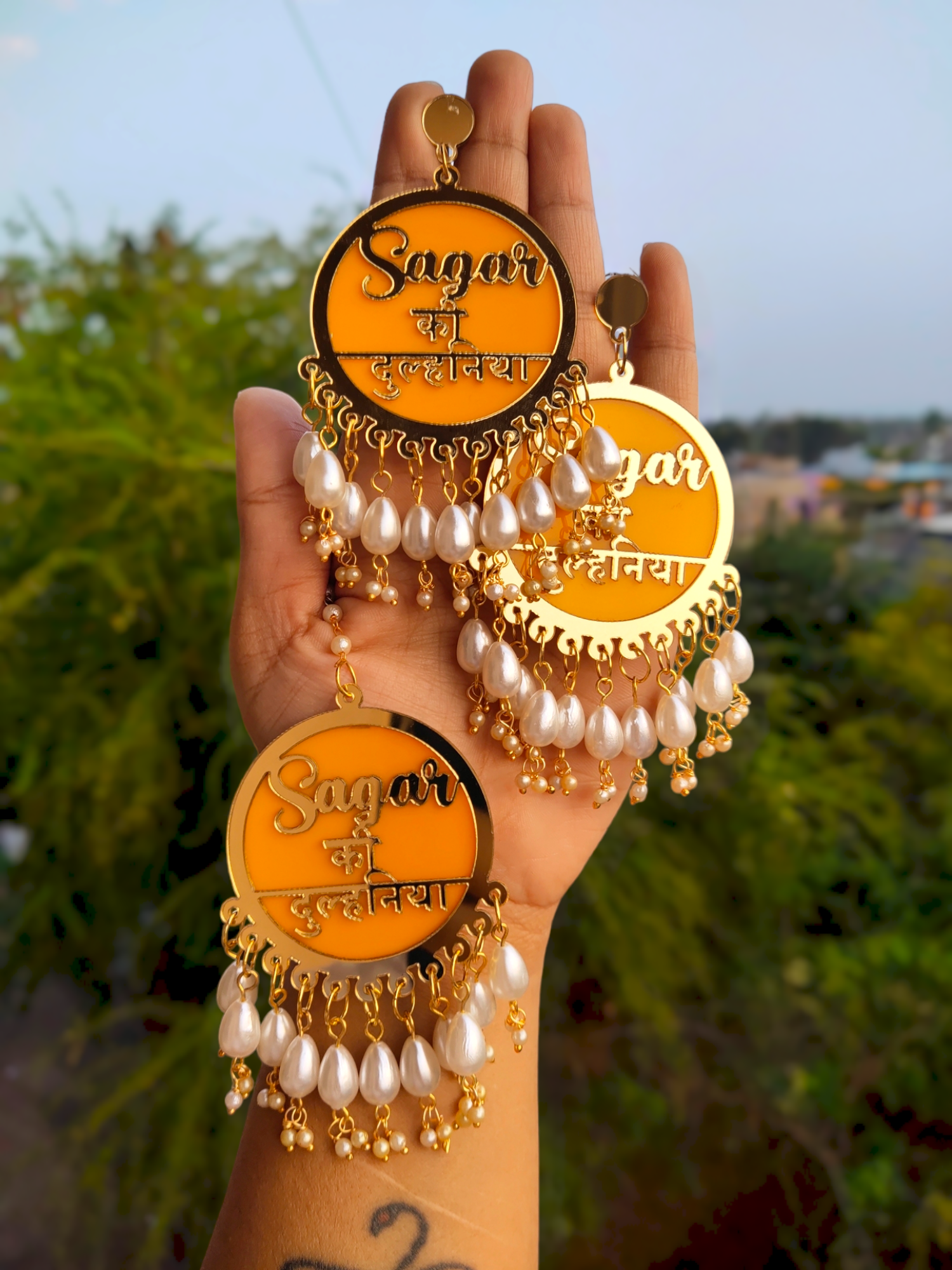 Gorgeous Dulhaniya Earrings With Generic Drop Pearl - Saubhagyavati.in