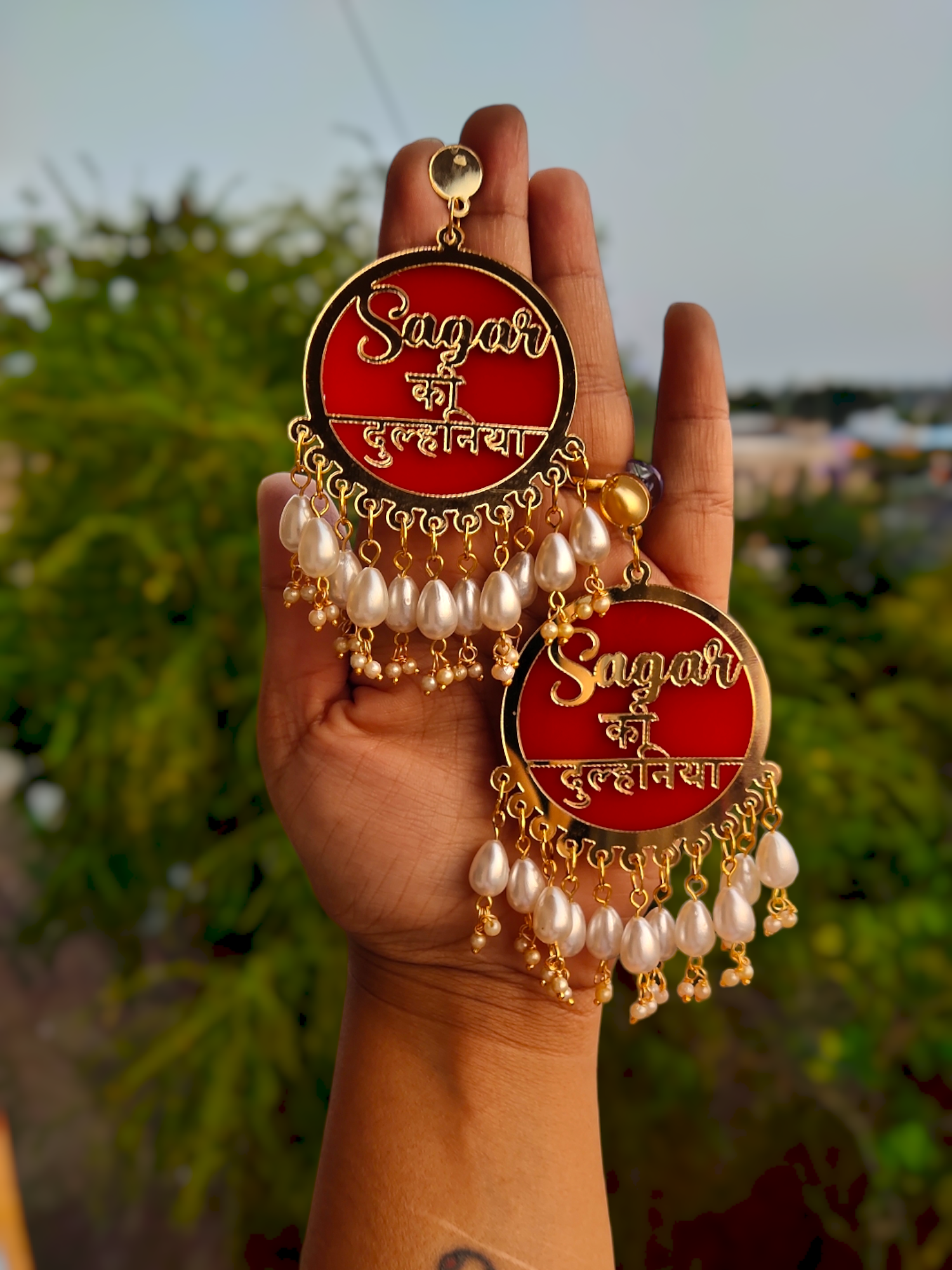 Gorgeous Dulhaniya Earrings With Generic Drop Pearl - Saubhagyavati.in
