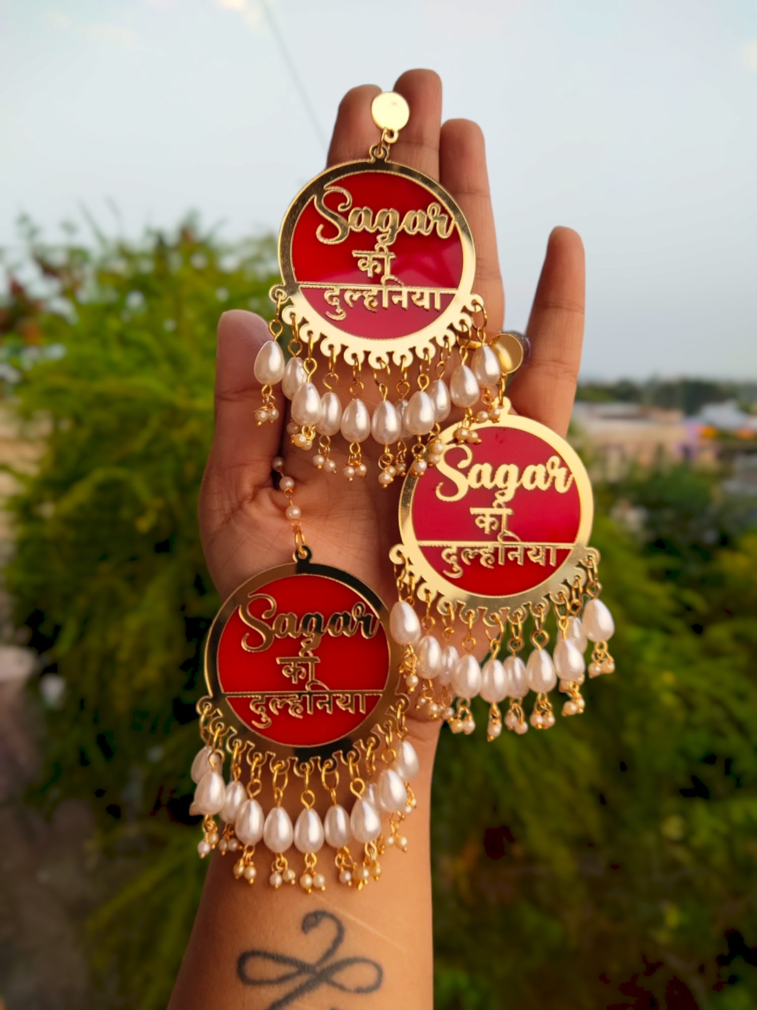 Gorgeous Dulhaniya Earrings With Generic Drop Pearl - Saubhagyavati.in