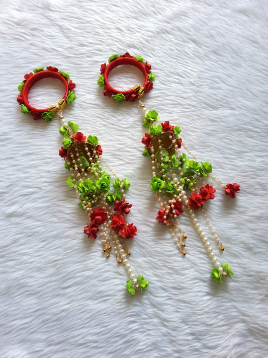 Green or red traditional kaleera set - Saubhagyavati.in
