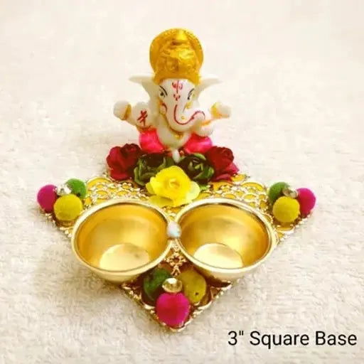 Lovely Hand Made Haldi-Kumkum Platters (Set of 2) - Saubhagyavati.in