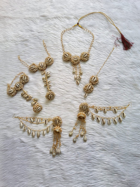 New trendy royal pearl set for haldi - Saubhagyavati.in