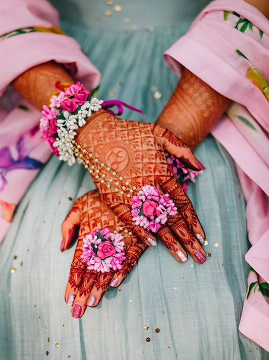 Pink flower HathPhool for Haldi - Saubhagyavati.in
