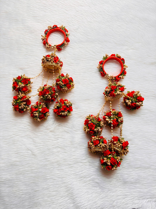 Red and golden kaleera set for wedding - Saubhagyavati.in