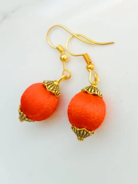 Silk Thread Earrings for Matching Dress and Sarees - Saubhagyavati.in