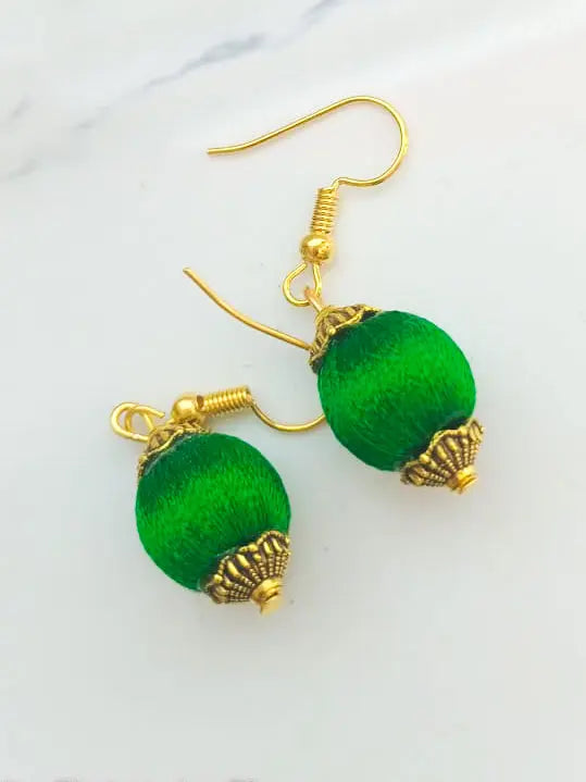 Silk Thread Earrings for Matching Dress and Sarees - Saubhagyavati.in