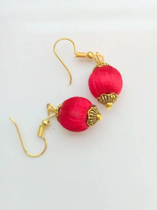 Silk Thread Earrings for Matching Dress and Sarees - Saubhagyavati.in