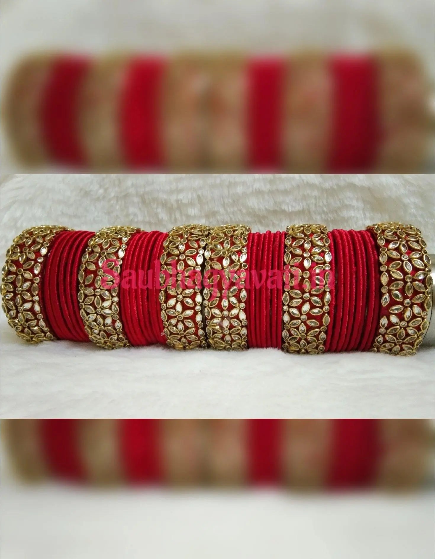 Silk Thread Kundan Bridal Chura - Saubhagyavati.in