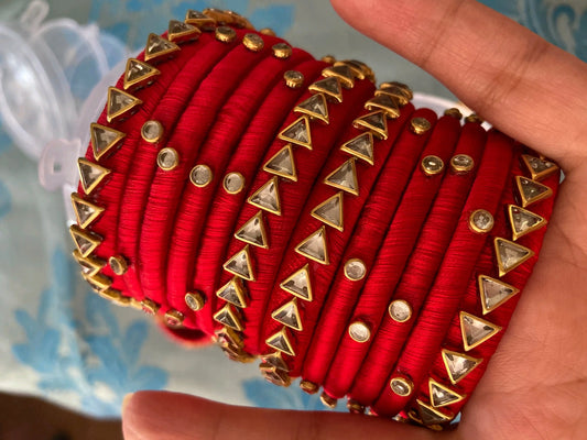 Stylish Women's Silk Thread Bangles