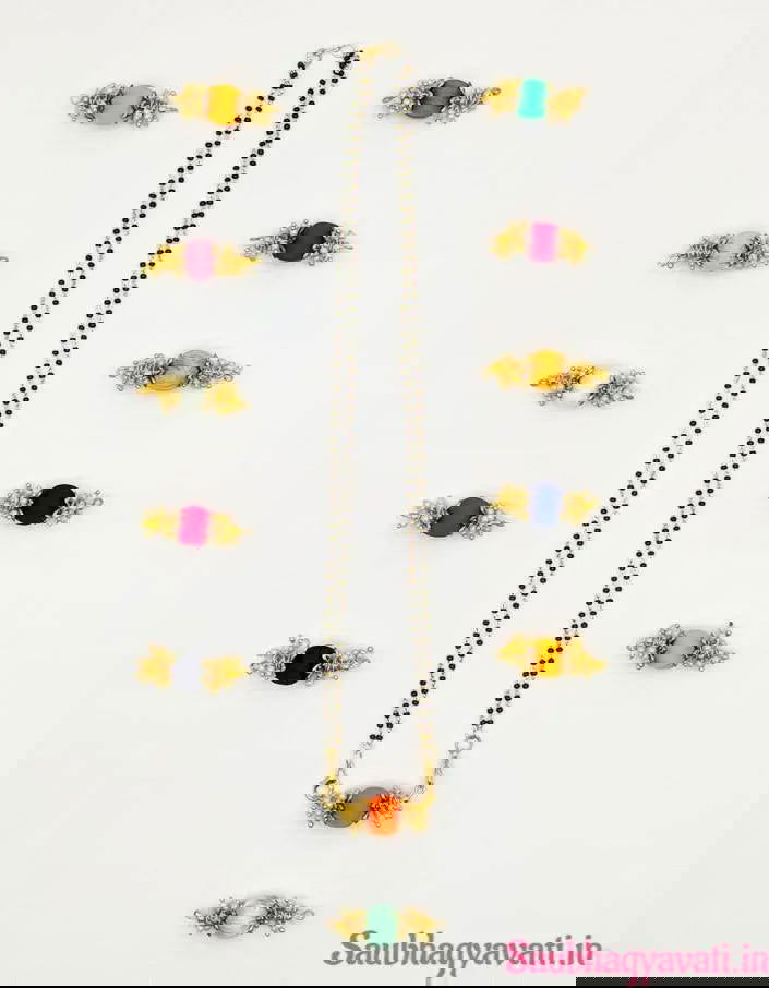 12 Changeable Navratri Mangalsutra in Silk Thread - Saubhagyavati.in