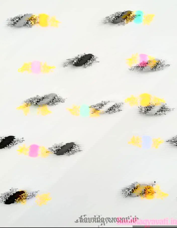 12 Changeable Navratri Mangalsutra in Silk Thread - Saubhagyavati.in