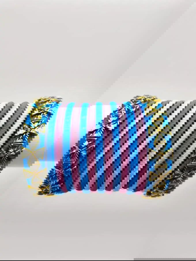 2 Colors Silk Thread Bangles for Matching Saree Saubhagyavati.in