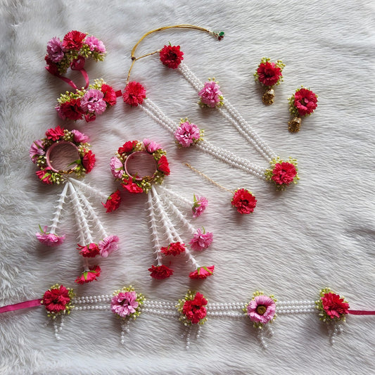 Sun flower with pearl jewellery set for baby shower