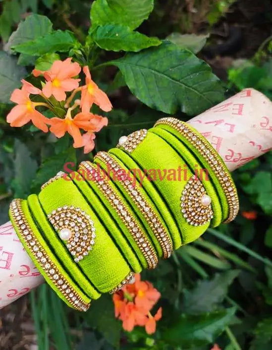 Beautiful Silk Thread Bangles - Saubhagyavati.in