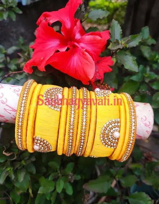 Beautiful Silk Thread Bangles - Saubhagyavati.in