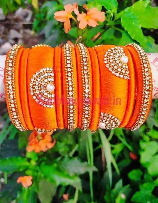 Beautiful Silk Thread Bangles - Saubhagyavati.in