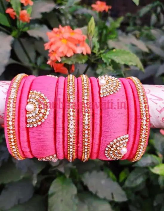 Beautiful Silk Thread Bangles - Saubhagyavati.in