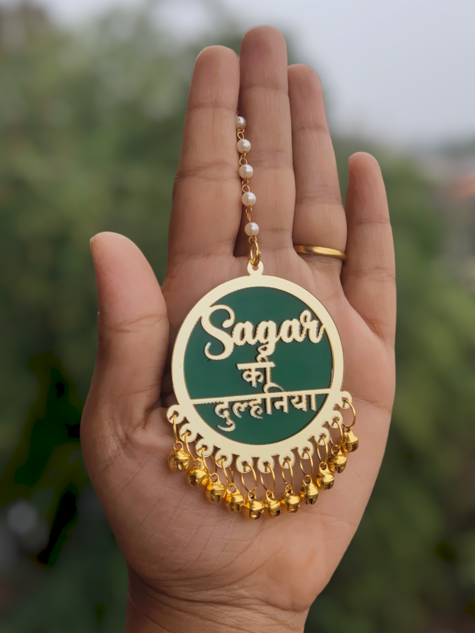 Customised Dulhaniya Earrings with Ghaungru - Saubhagyavati.in