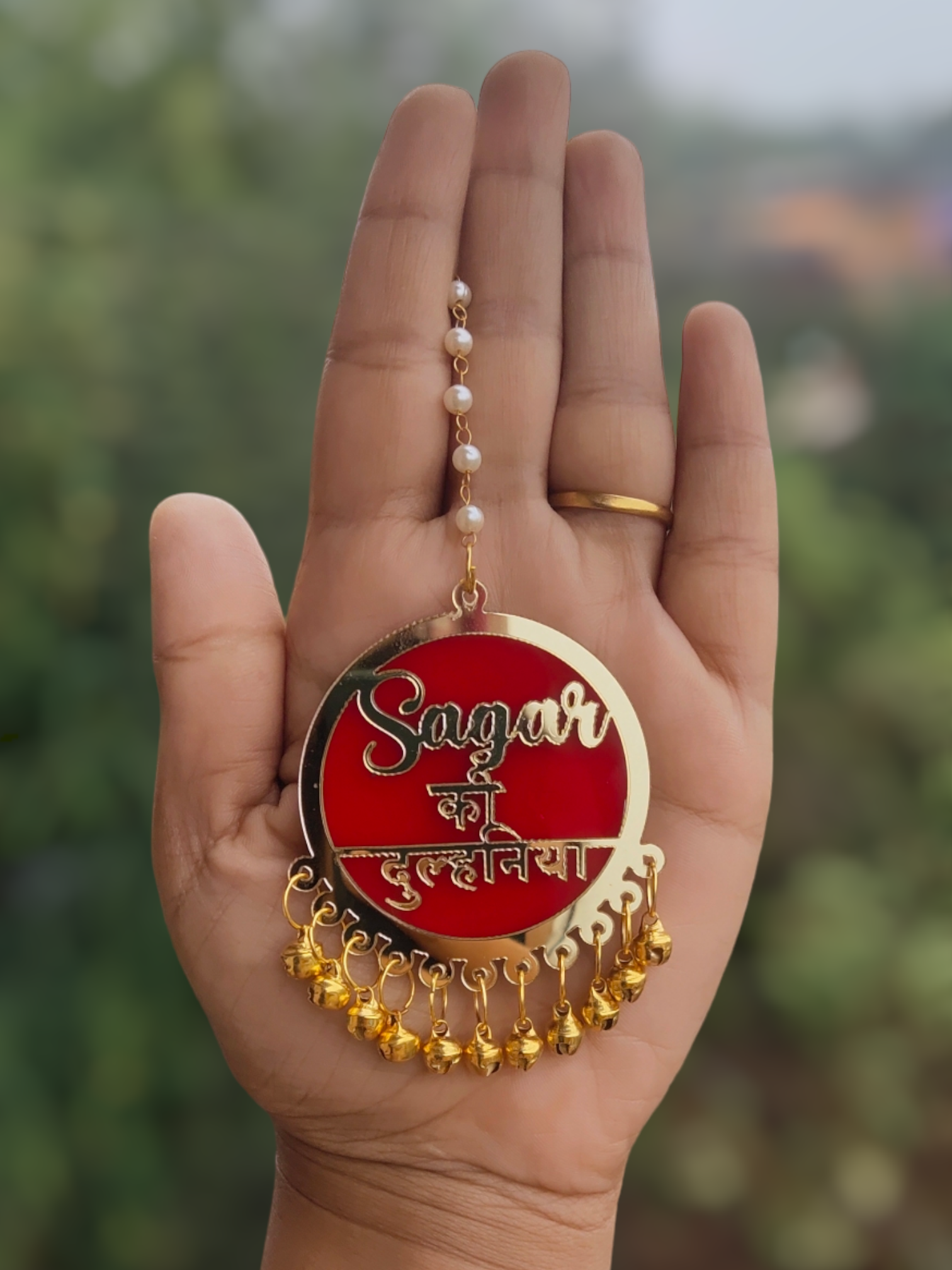 Customised Dulhaniya Earrings with Ghaungru - Saubhagyavati.in