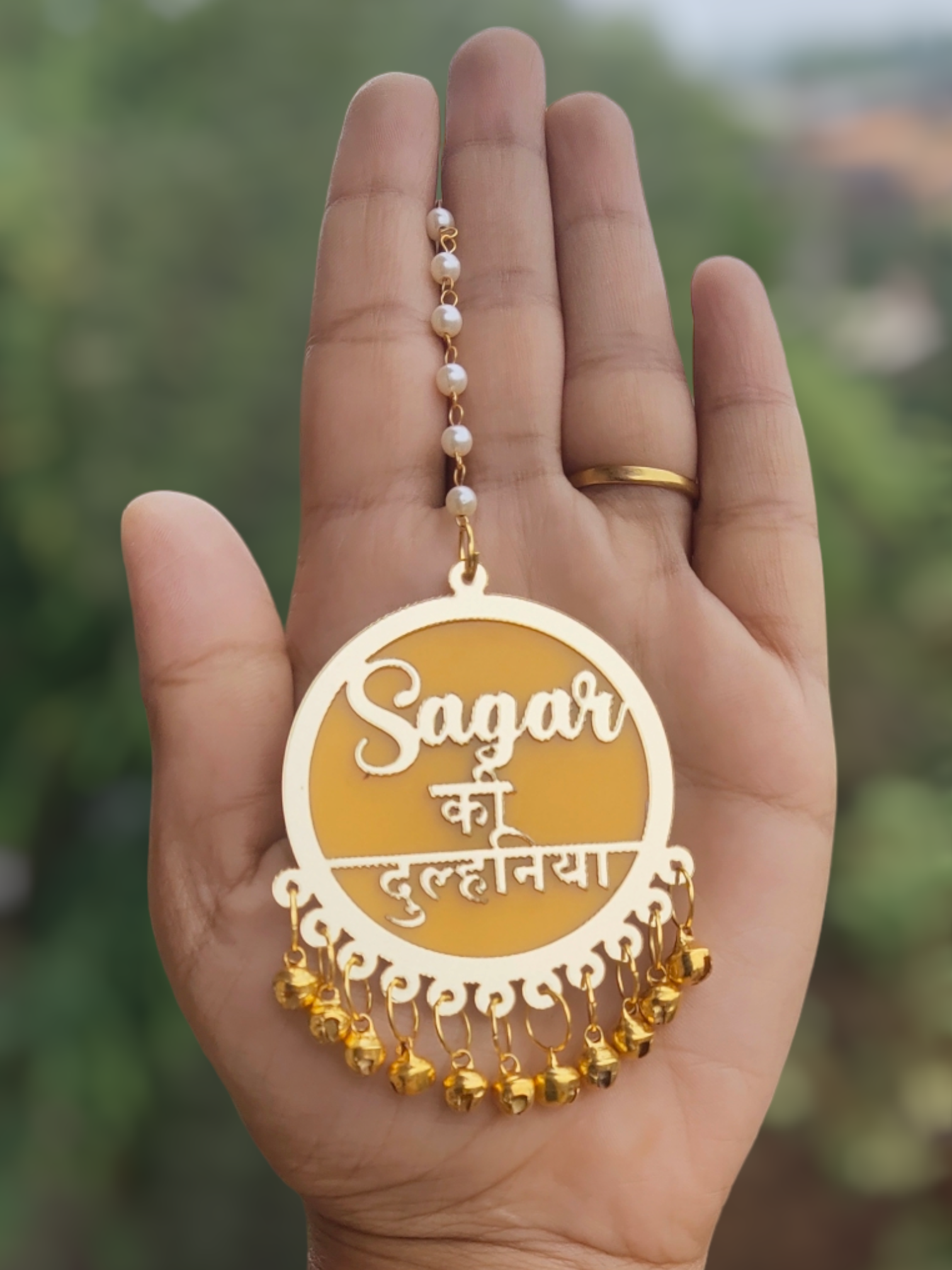 Customised Dulhaniya Earrings with Ghaungru - Saubhagyavati.in