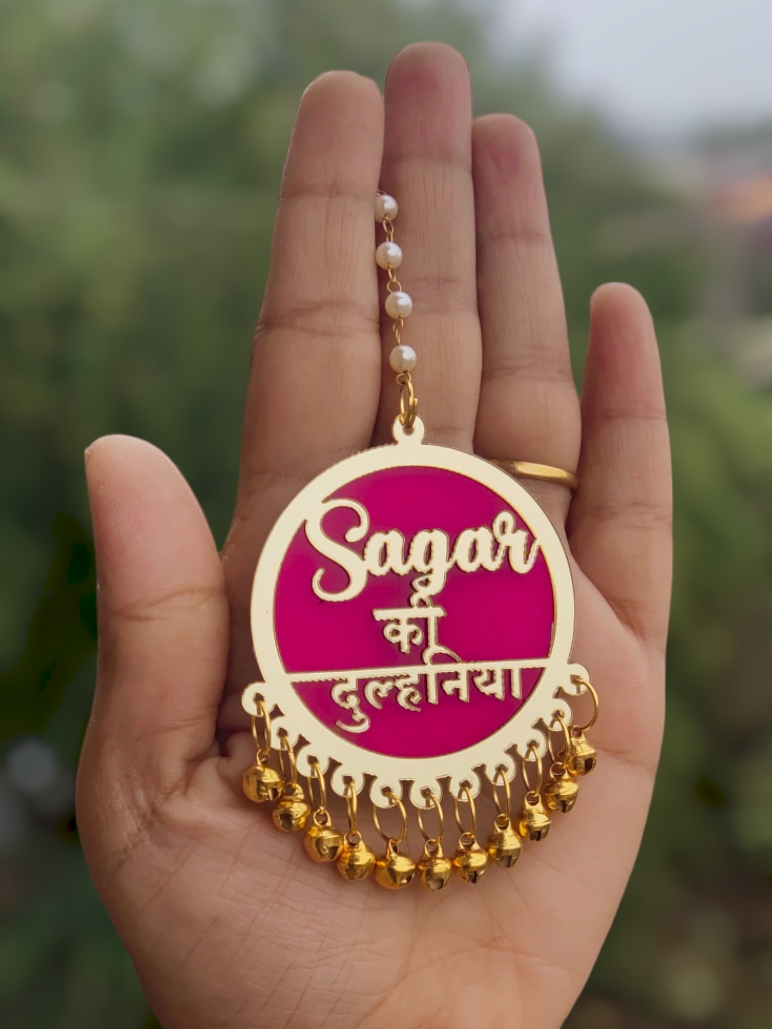 Customised Dulhaniya Earrings with Ghaungru - Saubhagyavati.in