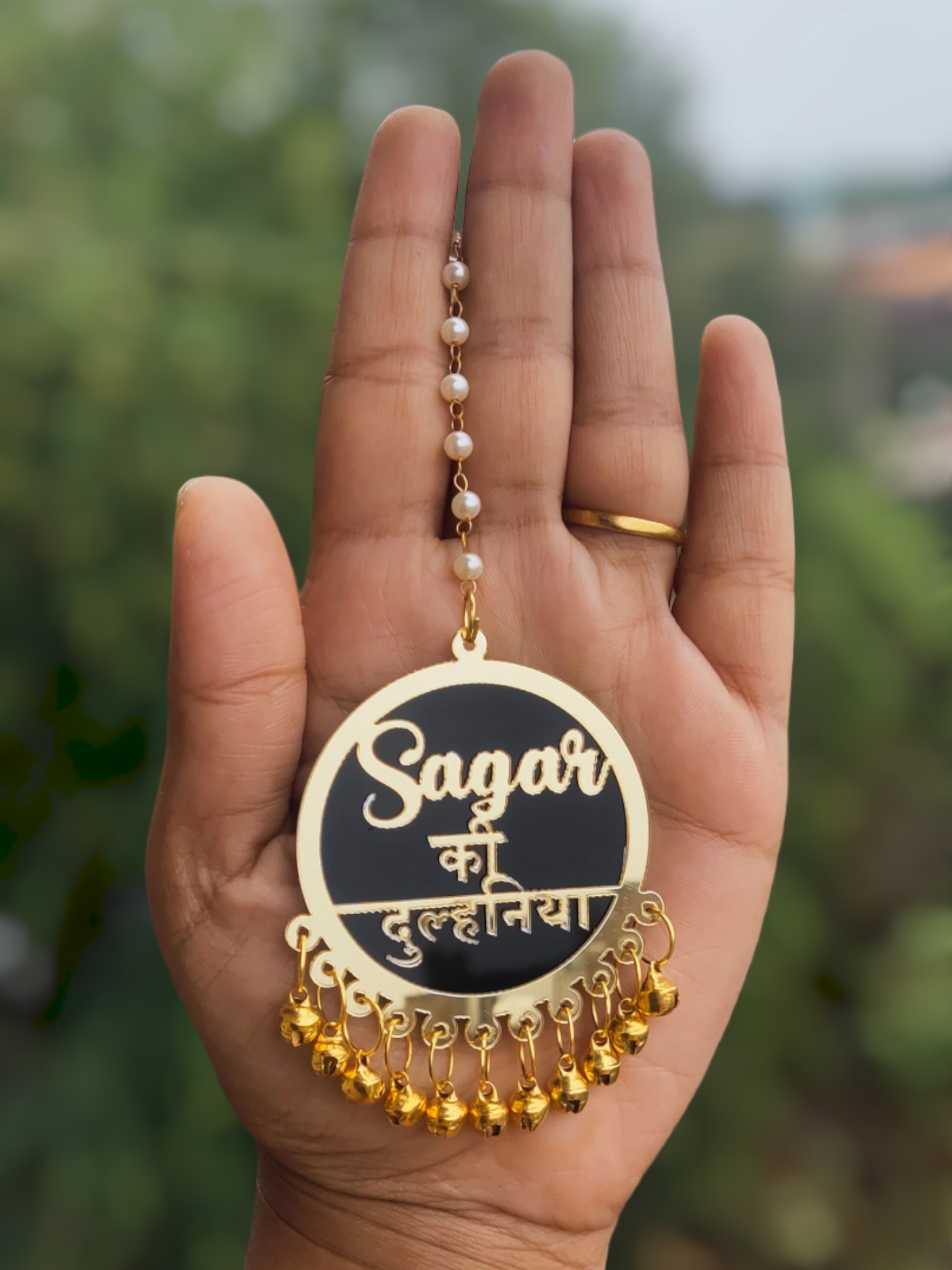 Customised Dulhaniya Earrings with Ghaungru - Saubhagyavati.in