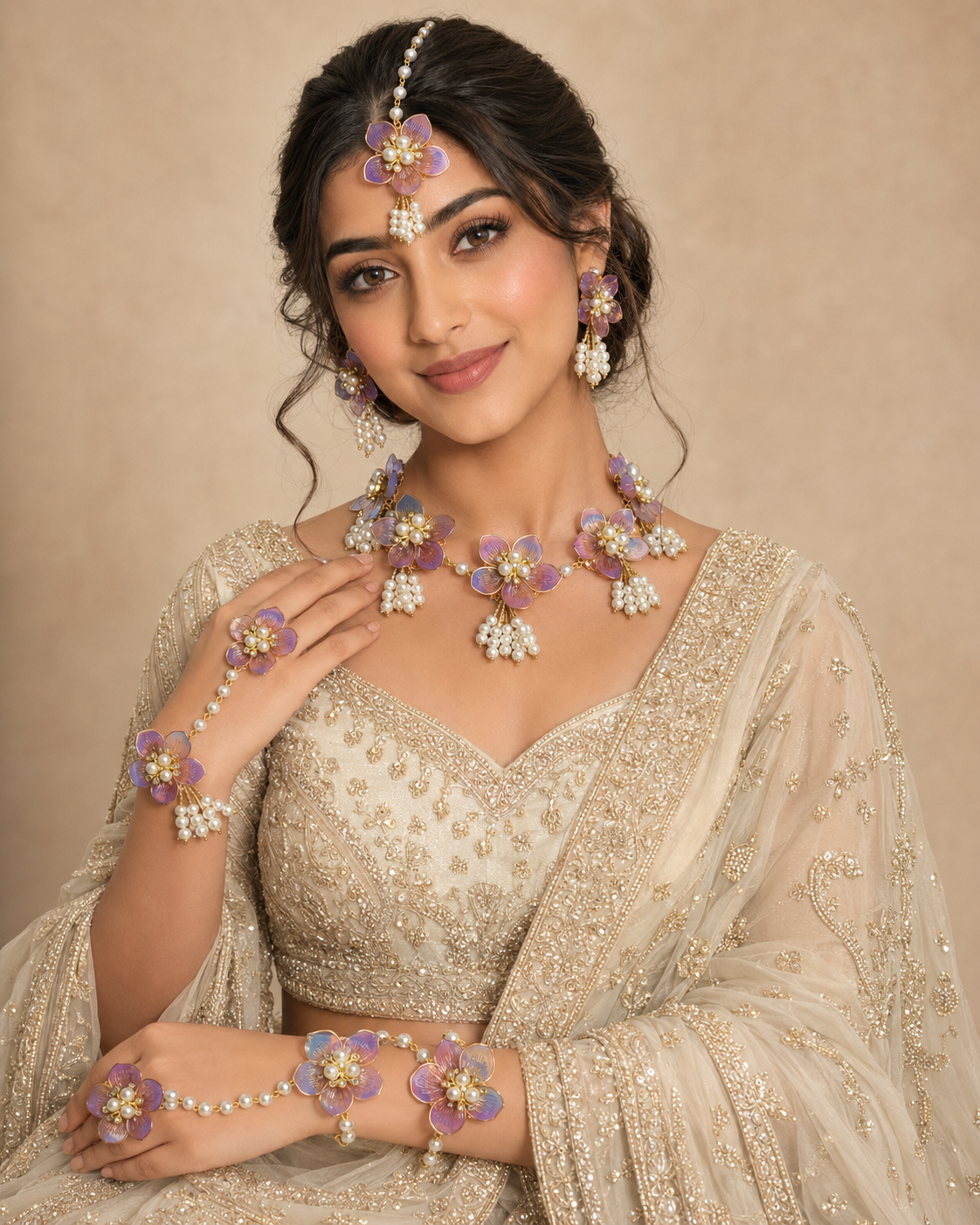 Acrylic Jewellery Set for Haldi & Mehendi