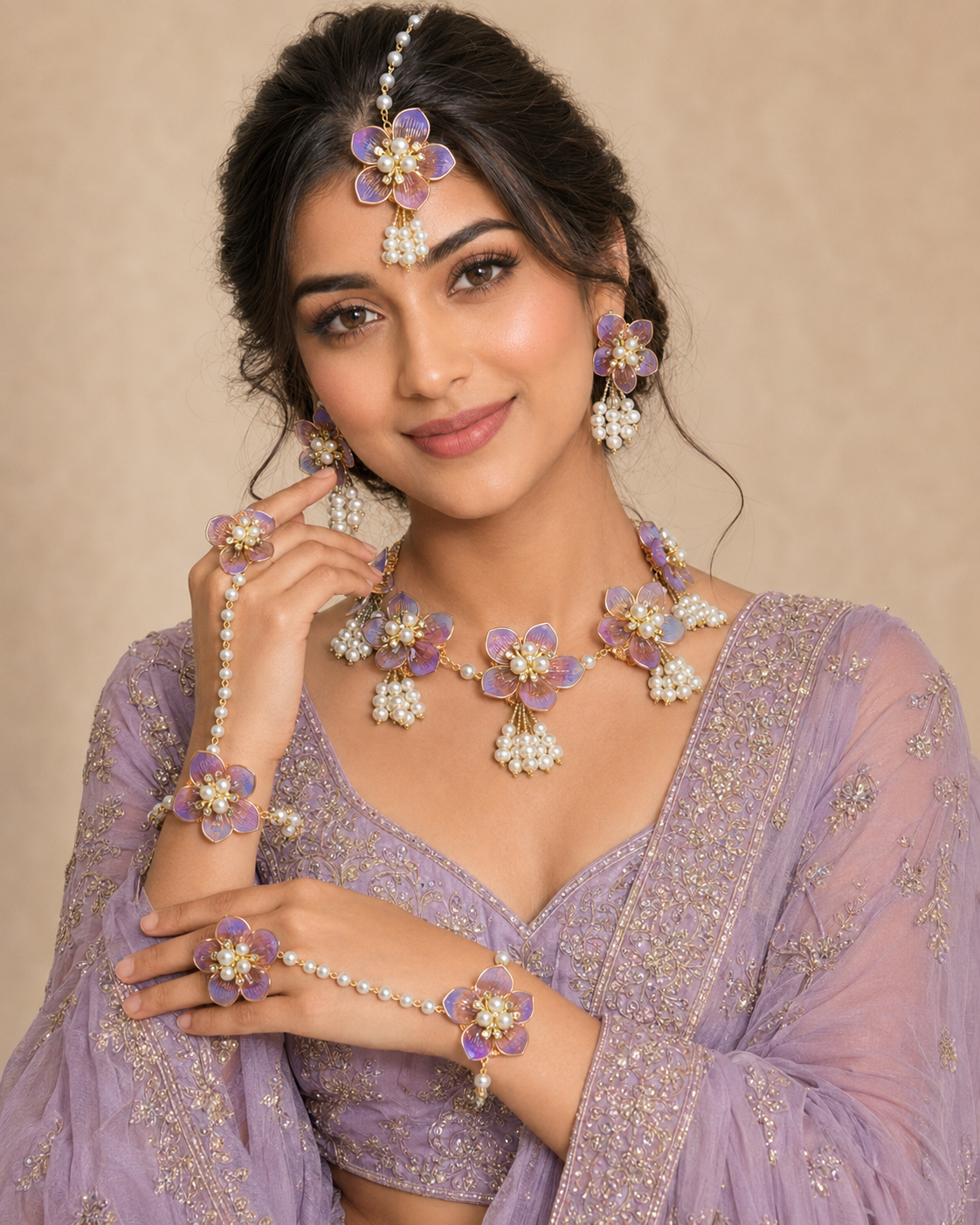 Acrylic Jewellery Set for Haldi & Mehendi