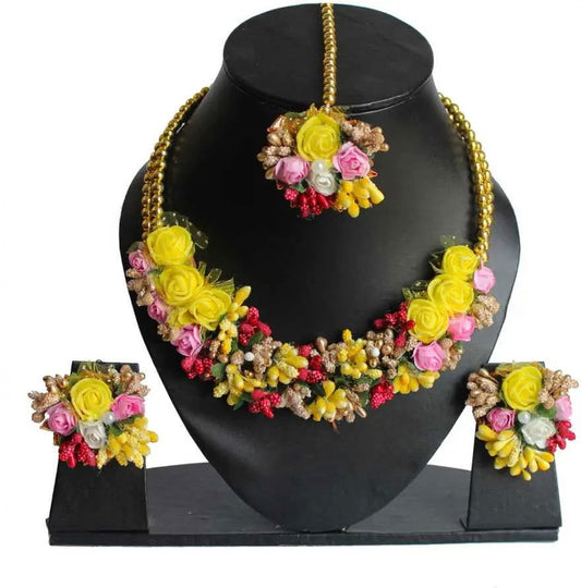 Foam Flower Jewellery Set - Saubhagyavati.in