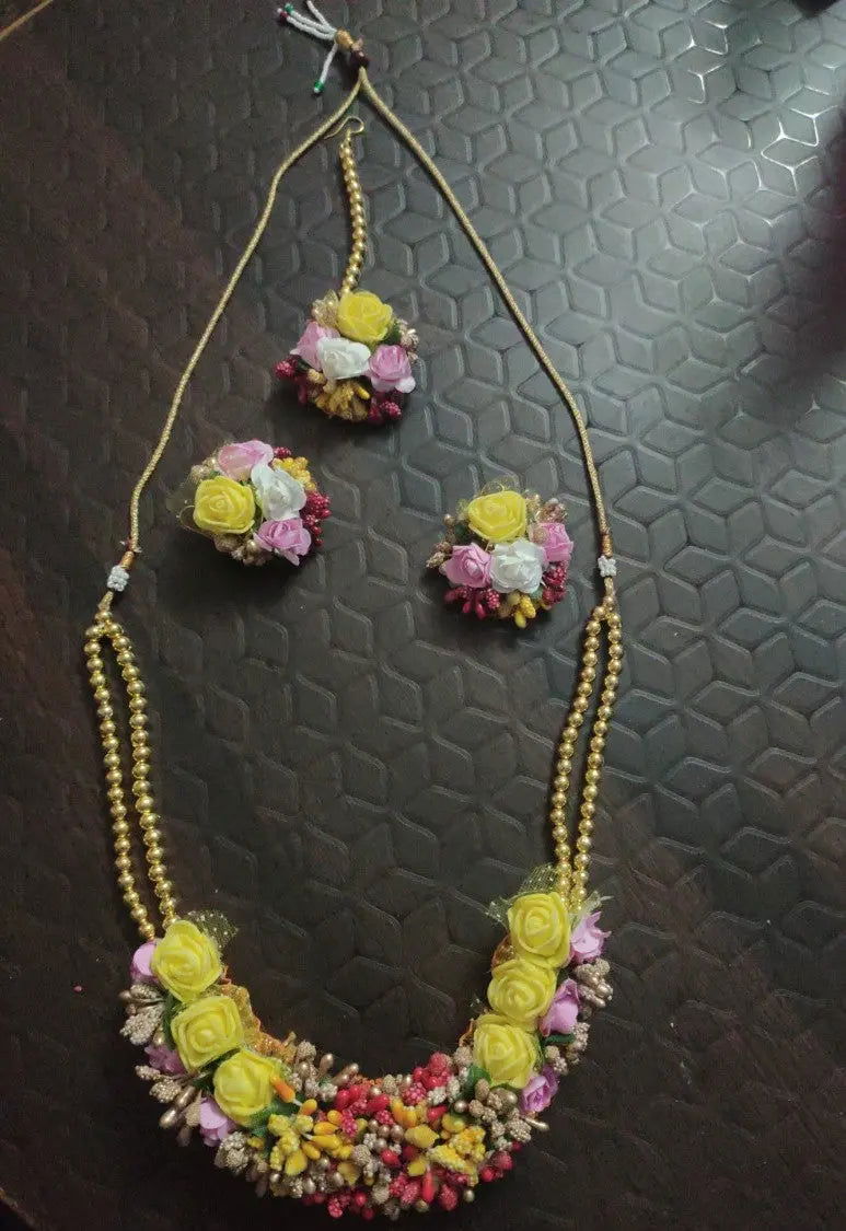 Foam Flower Jewellery Set - Saubhagyavati.in