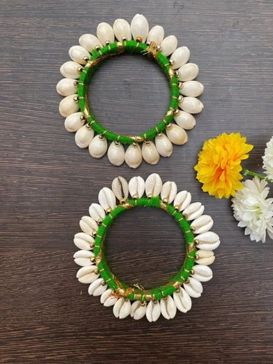 Green Shell Bangles for Every Function Saubhagyavati.in