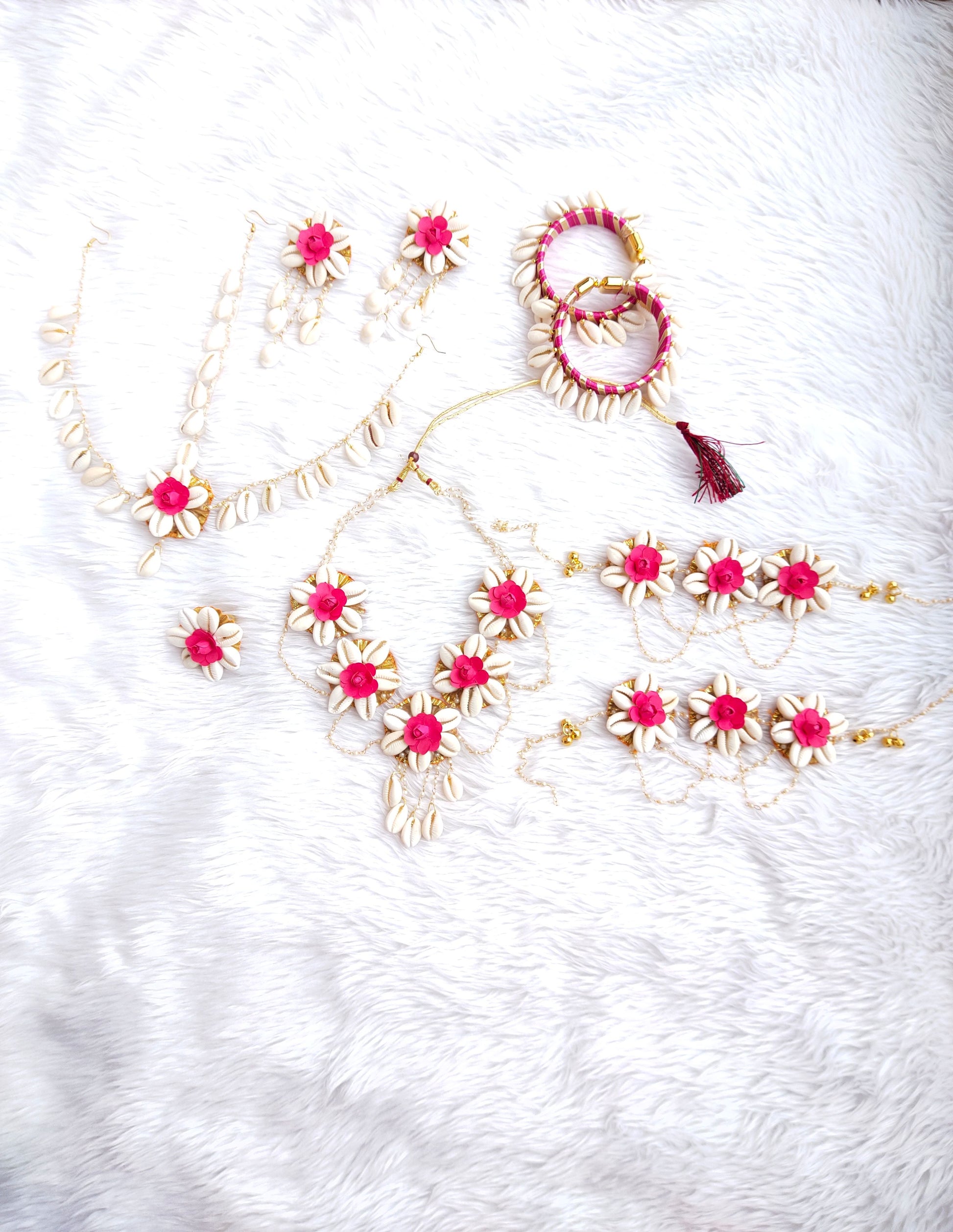 Shell Jewellery For Haldi and Baby Shower