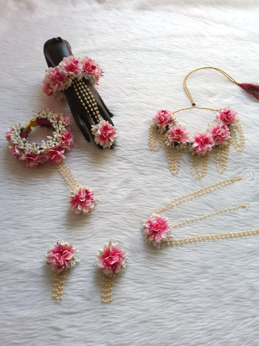 Simple with Elegance: Artificial Flower Jewelry for Haldi and Baby shower Celebration's