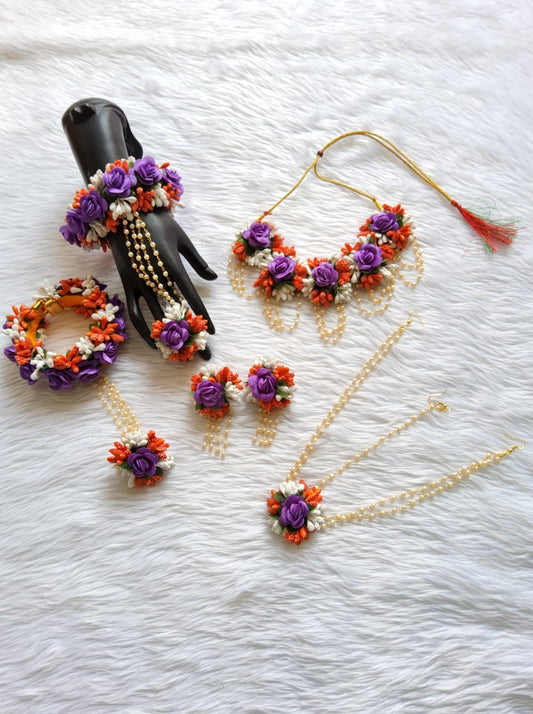 Blooming Beauties: Colorful Floral Jewelry for Mehndi and Baby Shower Festivities