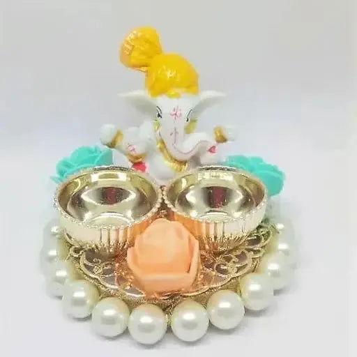 Lovely Hand Made Haldi-Kumkum Platters (Set of 2) - Saubhagyavati.in