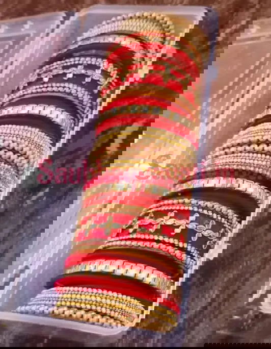 New Bridal Silk Thread Chuda with Kundan Stone Work - Saubhagyavati.in