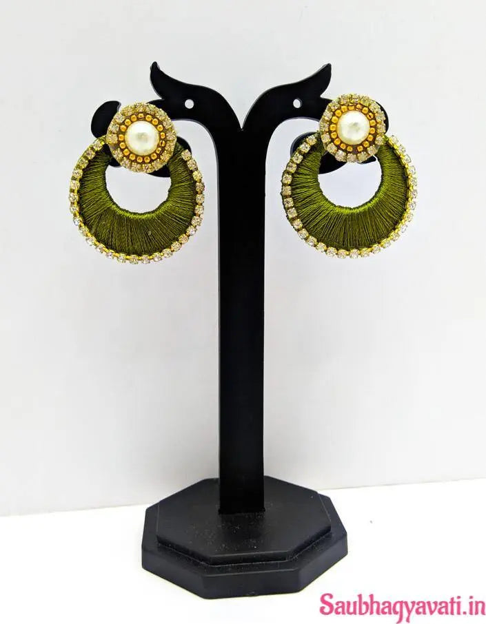 Silk Thread Earrings, Shape: Dome at Rs 100/pair in Thane | ID: 15407912655