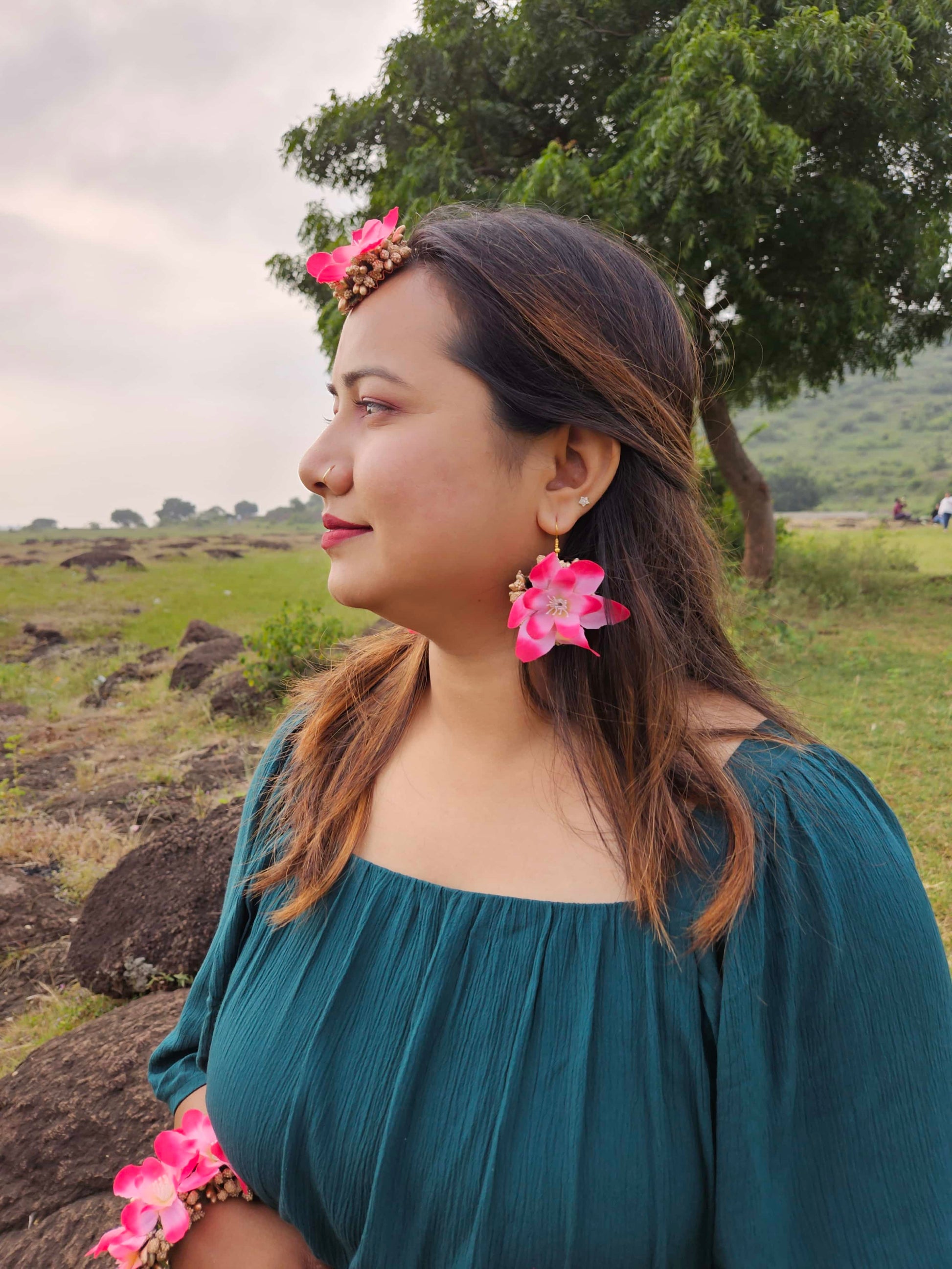 Elegant Pink Flowers for Haldi Ceremony