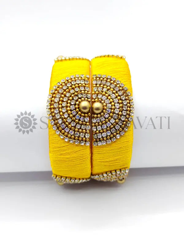 Silk thread kada on sale bangles