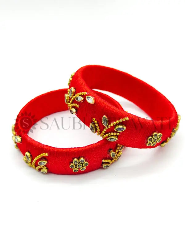 Silk on sale bangles design