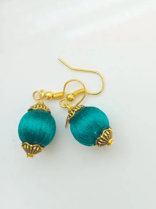 Silk Thread Earrings for Matching Dress and Sarees - Saubhagyavati.in