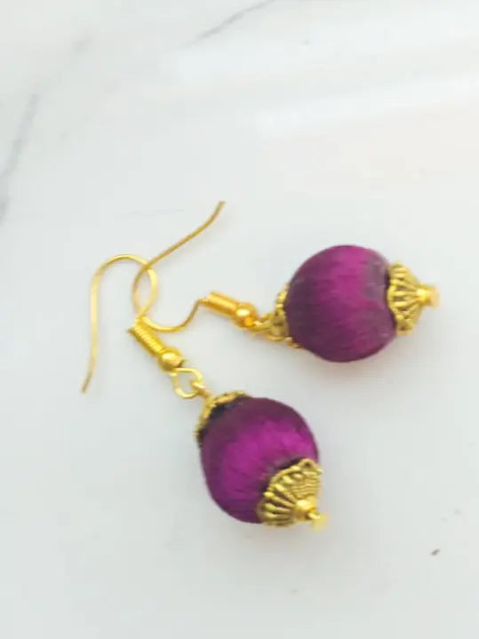 Silk Thread Earrings for Matching Dress and Sarees - Saubhagyavati.in