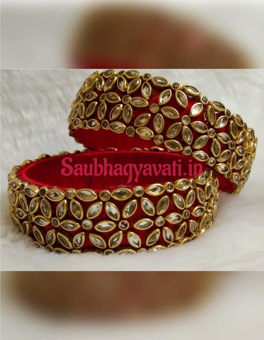 Silk Thread Kundan Bridal Chura - Saubhagyavati.in